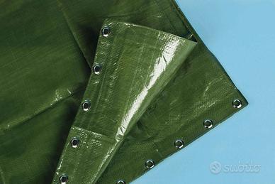 Telo copertura con occhielli verde e blu metri 5x6