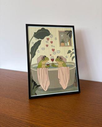 Poster rane innamorate bagno A4
