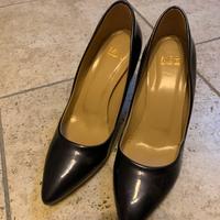 Décolleté vernice blu tacco 8cm