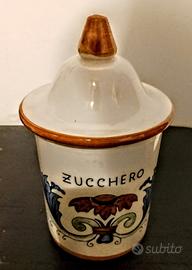 Zuccheriera in ceramica dipinta a mano 