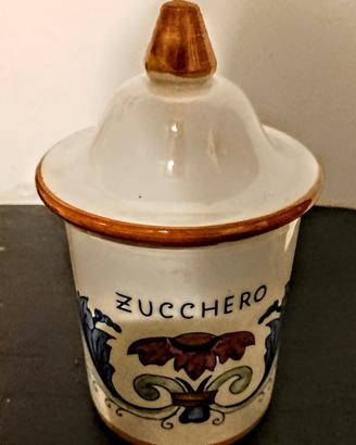 Zuccheriera in ceramica dipinta a mano 