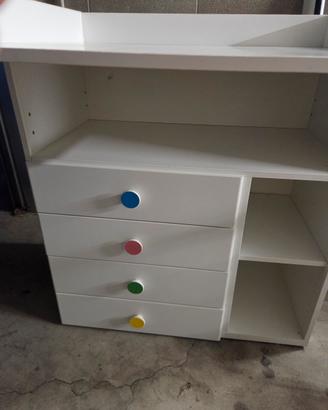 Fasciatoio IKEA STUVA Bianco Cassetti e Scaffale