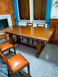 tavolo e sedie in legno massello