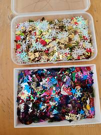 Lustrini natalizi, compleanni e feste: 2 scatole 