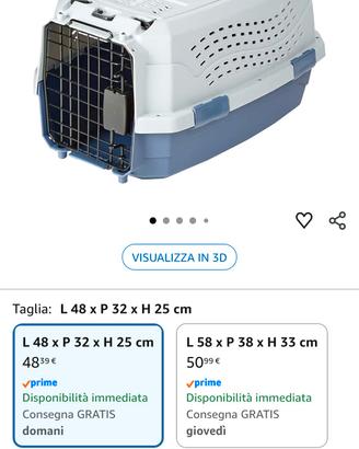 trasportino per gatti come in foto mai usato