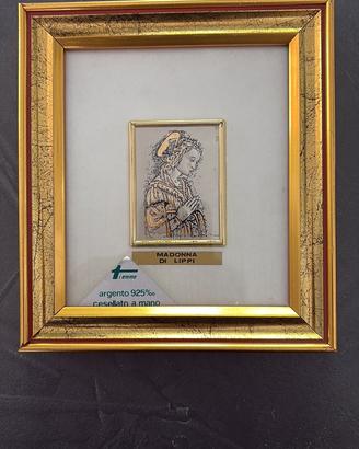 Quadro Madonna di Lippi Argento 925
