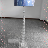 Lampada cristallo con cappello blù