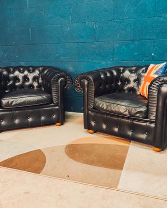 Coppia Poltrone chester chesterfield club inglese 