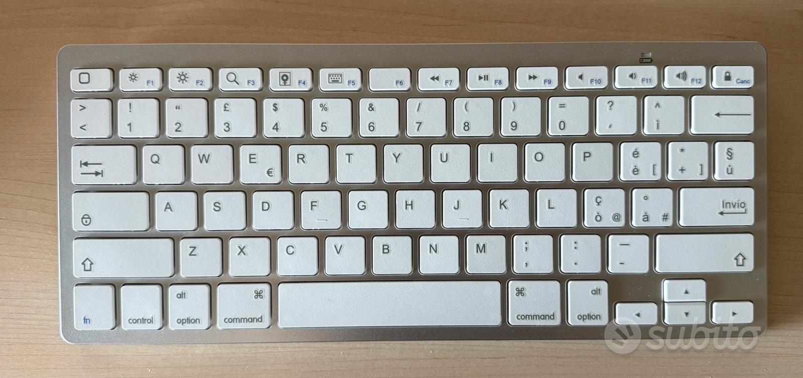Tastiera Bluetooth OMOTON Per Mac - Layout IT, Argentata, Con Tasti Di Scelta Rapida - Foto 10