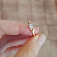 Anello oro placcato. Taglia 8