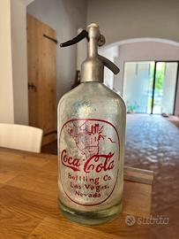 Bottiglia sifone seltz Coca Cola anni 40 - 50