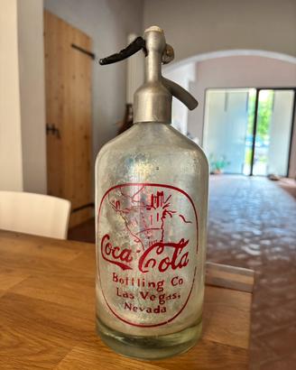 Bottiglia sifone seltz Coca Cola anni 40 - 50