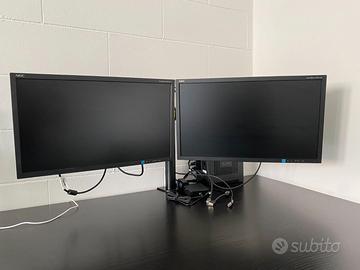 2x Monitor 22" NEC +  supporto da scrivania