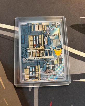 Carta Pokémon Meowth Rara Illustrazione – 30° Anni