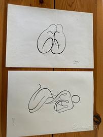 Coppia disegni luigi balestra