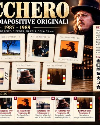 ZUCCHERO LOTTO DI 7 DIAPOSITIVE ORIGINALI D’EPOCA