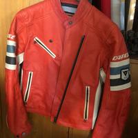 Giacca rossa per donna in pelle, originale Dainese