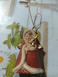 Statuina campanella angioletto natalizio
