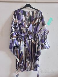 Kaftano  abito leggero con scollo a v viola