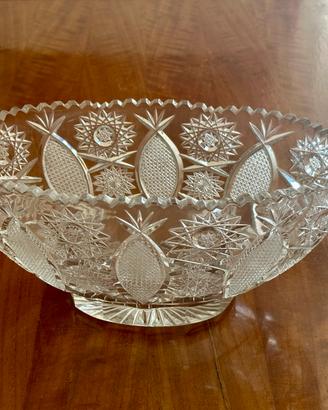Centrotavola vintage in cristallo di Boemia