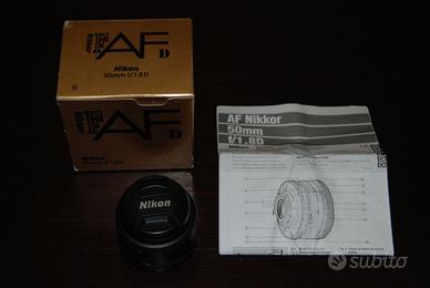 OBIETTIVO NIKON NIKKOR F AF D 50mm f 1.8 D