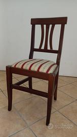 Sedia singola in noce arte povera.