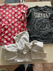 Felpa, shirt Nirvana e vestitino
