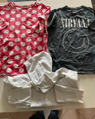 Felpa, shirt Nirvana e vestitino