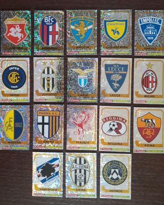 set 18 figurine scudetti serie A 2003 2004