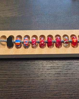 Kit 9 trollbeads rosso/arancio