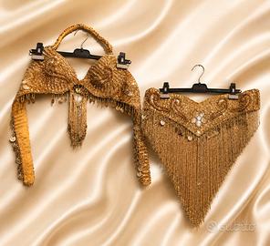 Costume danza orientale professionale oro