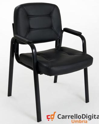 Sedie ospite ufficio studio -Imbottite in Ecopelle