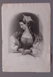 Stampa Antica 1835 "Florence" Finden's Byron Beaut
