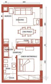 Piazza vittorio ampio bilocale: 400euro
