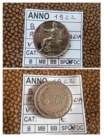 Moneta Buono 1 Lire Regno d'Italia Mai Circolato