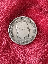 Moneta Vittorio Emanuele II Argento 