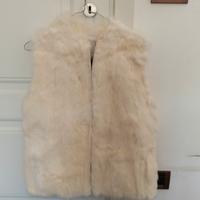 Gilet vera pelliccia lapin bianco