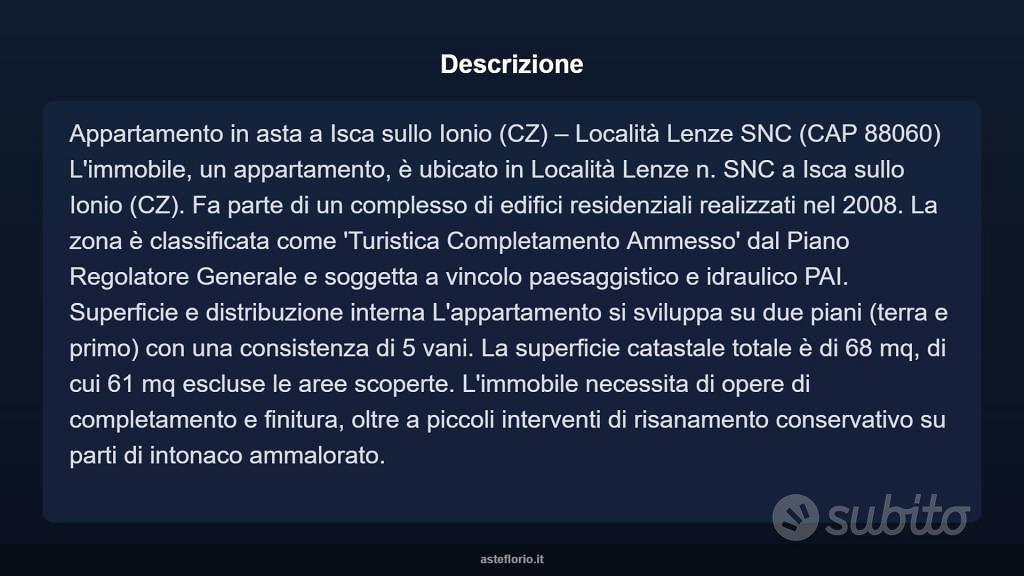 Appartamento – Isca sullo Ionio, Isca Marina - Altro