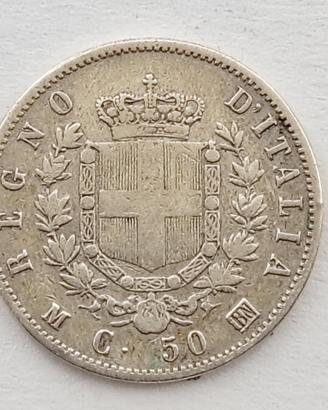 50 CENTESIMI 1863 M