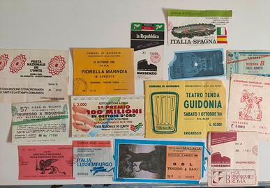 biglietti vari avvenimenti 