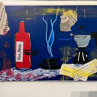 Quadro arte contemporanea tecnica mista