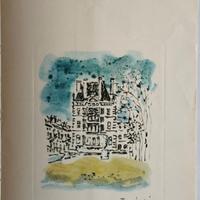 Litografia a colori di Orfeo Tamburi anni 1950-60