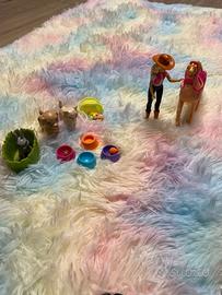 Mini Bambola con pony + animali