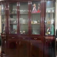 vetrina in mogano massello