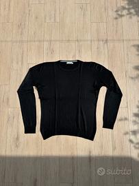 Pullover Uomo Cotton & Silk Nero - L