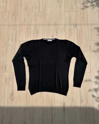 Pullover Uomo Cotton & Silk Nero - L
