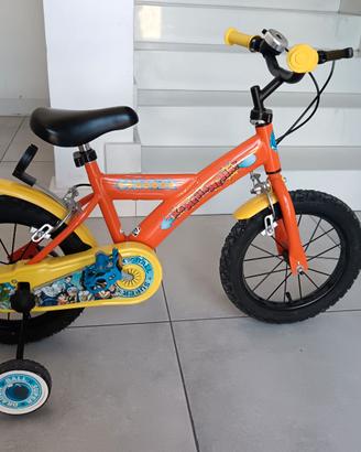 Bicicletta misura 14'' con telaio in acciaio e sta