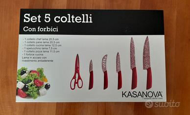 Set 5 coltelli con forbici Kasanova