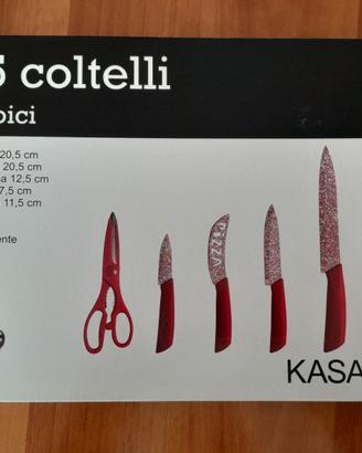 Set 5 coltelli con forbici Kasanova