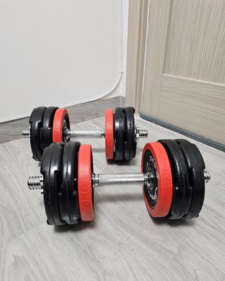 Manubri 30 kg totali – Foro Ø30 – Set completo